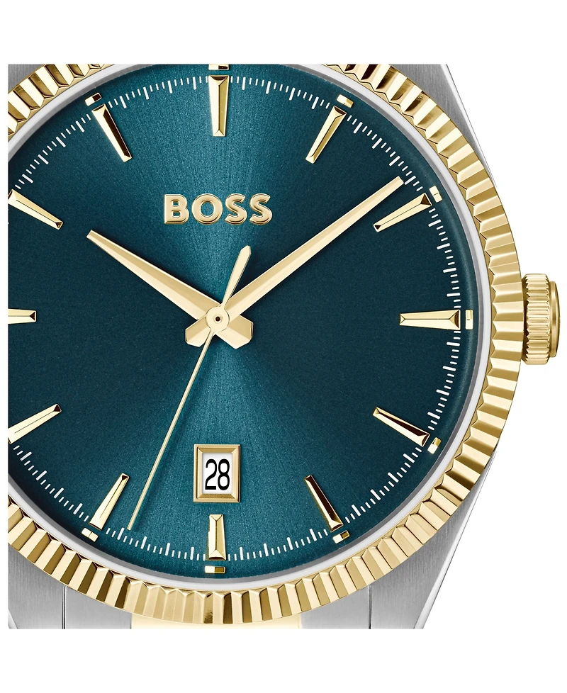 Hugo Boss Men's Cheswick Quartz Stainless Steel Ionic Plated Thin Gold Steel Watch, 40mm