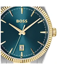 Hugo Boss Men's Cheswick Quartz Stainless Steel Ionic Plated Thin Gold Steel Watch, 40mm
