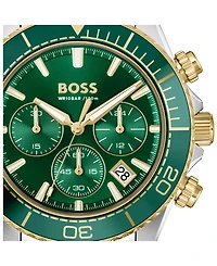 Hugo Boss Men's Sealiner Quartz Chrono Two Tone Stainless Steel Watch, 44mm