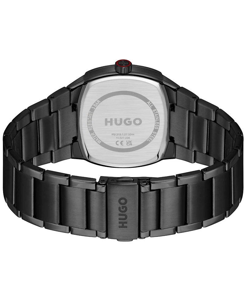 Hugo Boss Men's Telly Quartz Ionic Plated Black Steel Watch, 40mm