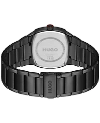 Hugo Boss Men's Telly Quartz Ionic Plated Black Steel Watch, 40mm