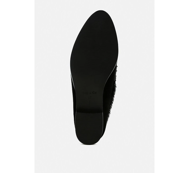 Allie Fur Trim Suede Loafers