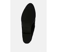 Allie Fur Trim Suede Loafers