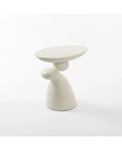 Boyel Living Modern Minimalist Fiberglass End Table for Room and Bedroom Decor