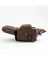 Boyel Living Leather Recliner Chair with 2 Cup Holder, Lounge Power Lift Relax Sofa