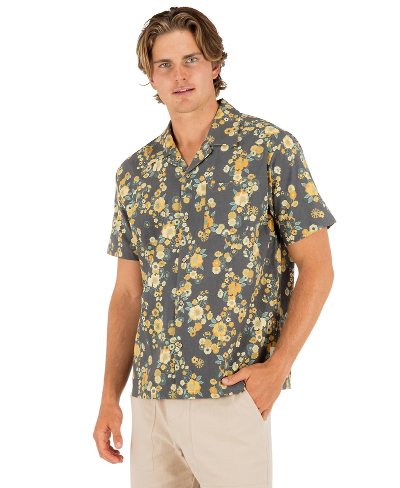 Hurley Men's Camp Collar Short-Sleeves Shirt