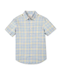 Hope & Henry Men's Linen Short Sleeve Button Down Shirt