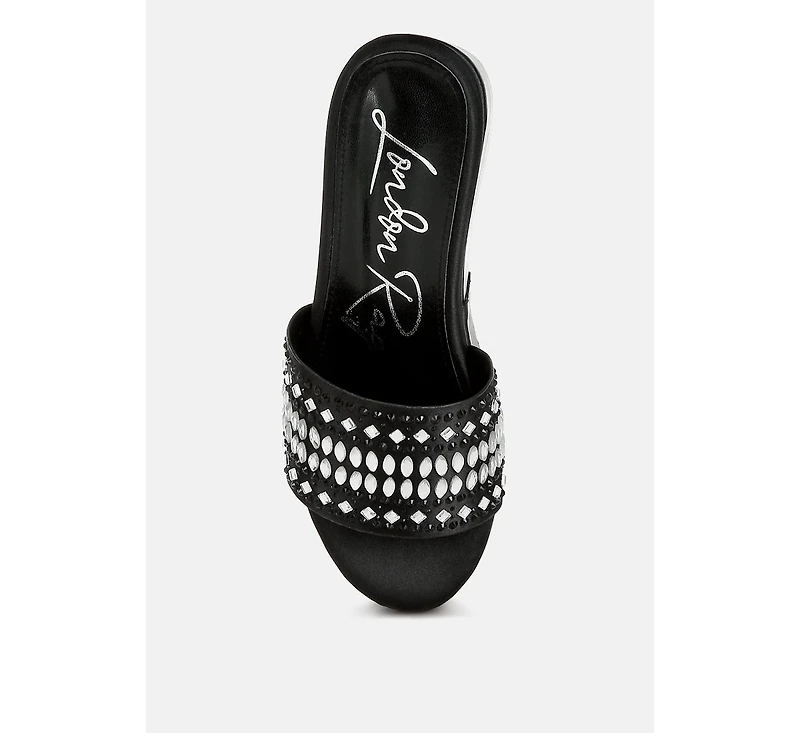 Batanga Diamante & Rhinestone Detail Stylish Flatforms