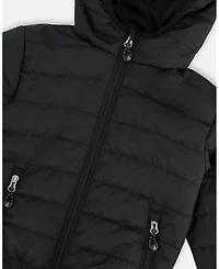 Deux par Kids Unisex Quilted Mid-Season Jacket Black - Toddler|Child