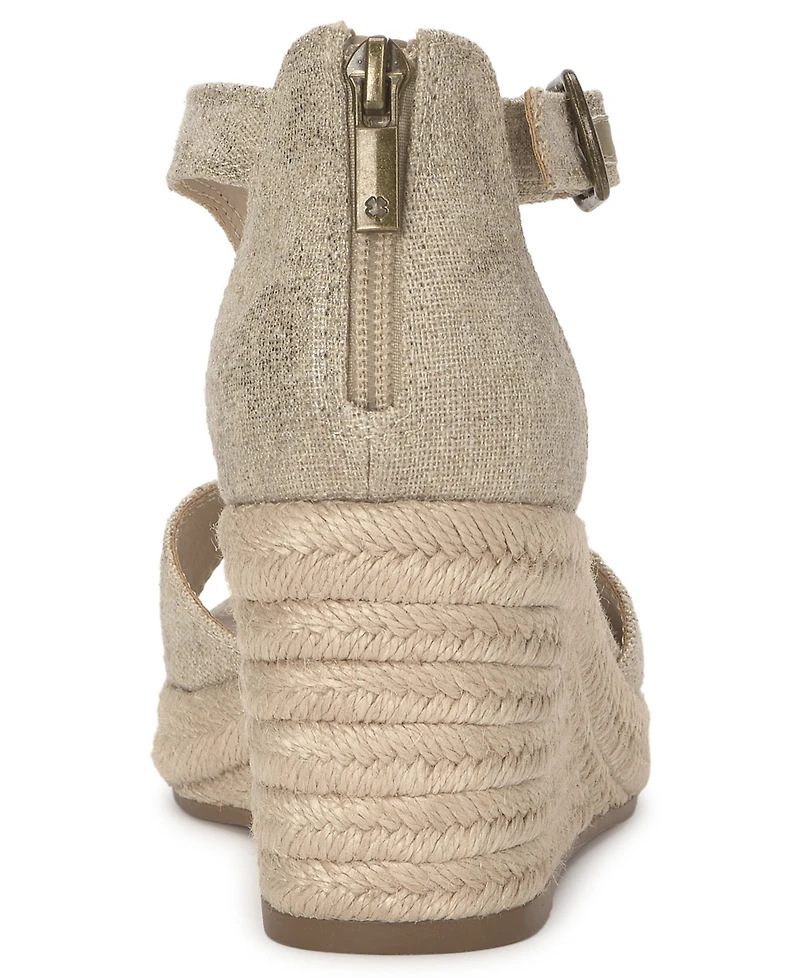 Lucky Brand Women's Cyleste T-Strap Espadrille Wedge Sandals