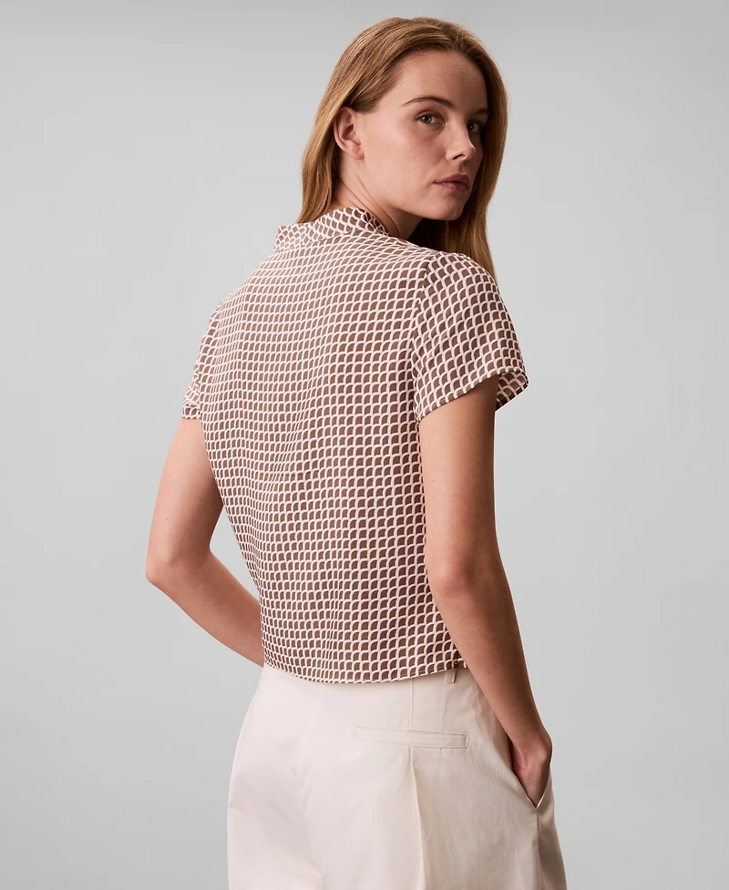 Calvin Klein Women's Printed Wrap Top