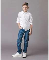 Hope & Henry Toddler Boys Organic Long Sleeve Seersucker Shirt