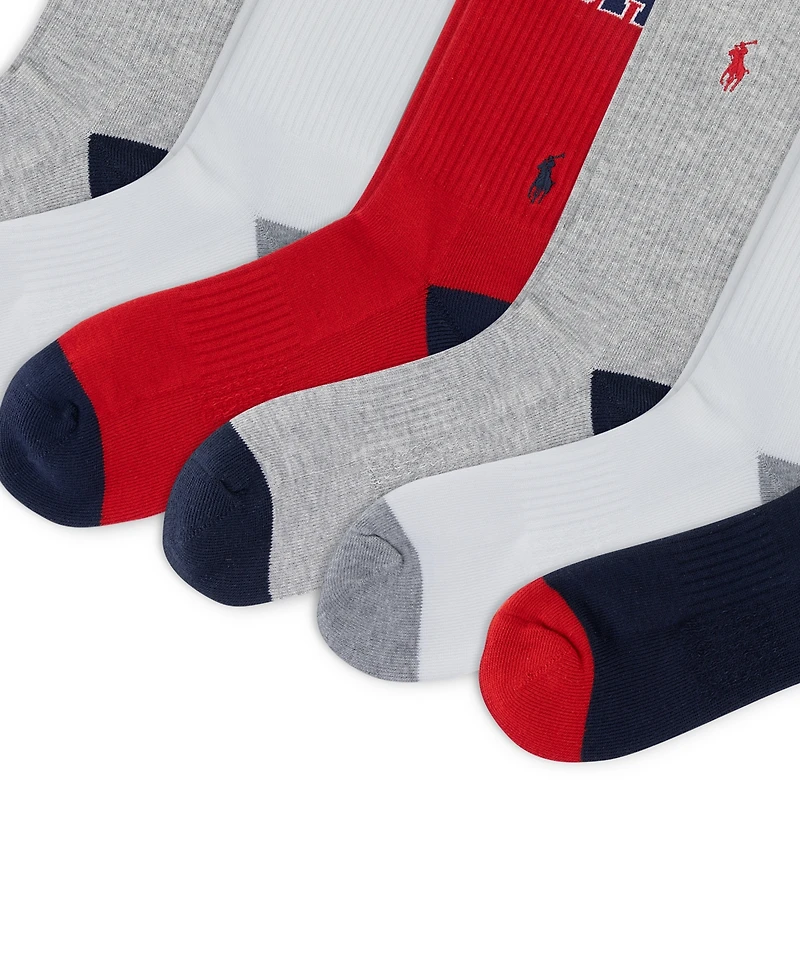 Polo Ralph Lauren Men's Usa Logo Crew Socks, 6-Pack