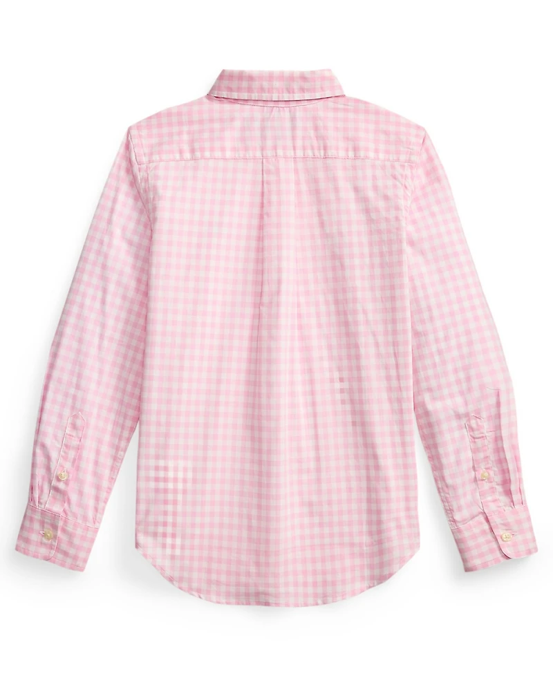 Polo Ralph Lauren Boys' 8-20 Plaid Poplin Long-Sleeve Shirt