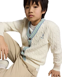 Polo Ralph Lauren Boys' 8-20 Striped V-Neck Cardigan