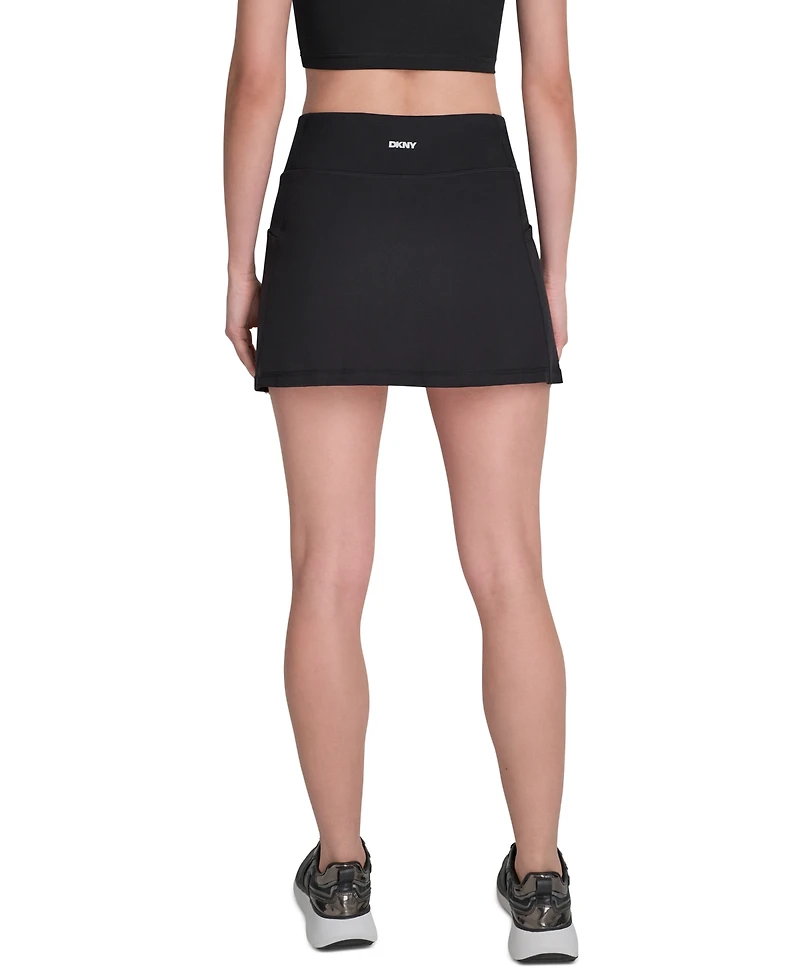 Dkny Sport Women's Balance Compression Super High Waist Pull-On Skort