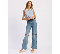 En Saison Women's Clara Sleeveless Button-Front Top