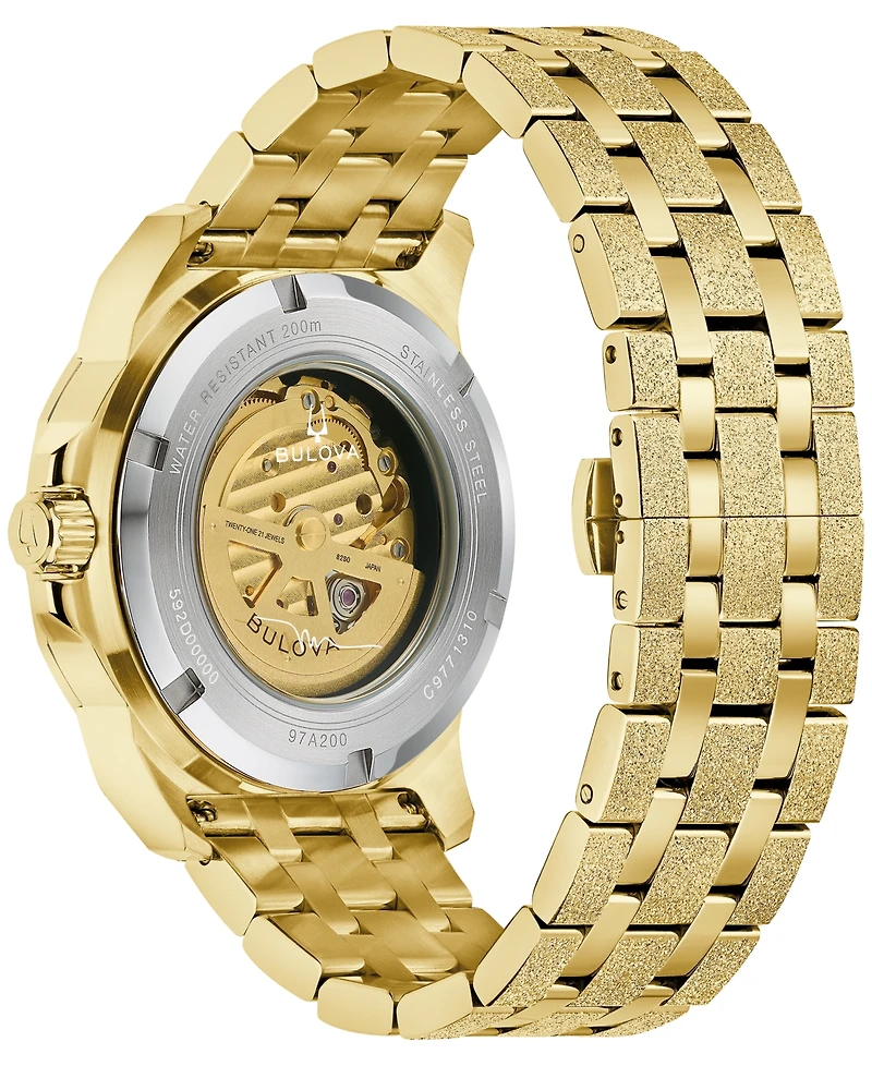 Bulova Men's Marine Star Series A Marc Anthony Gold-Tone Stainless Steel Bracelet Watch 35mm