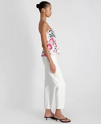 French Connection Women's Cooper Linen Strapless Oversized Blouson Top