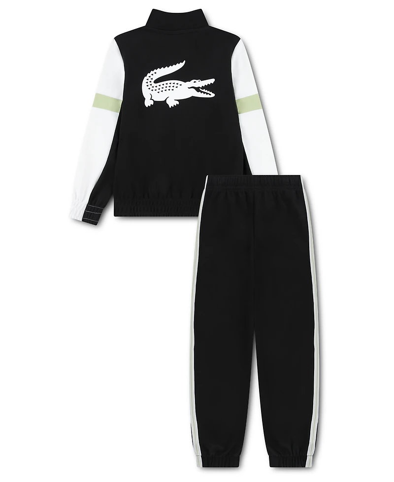 Lacoste Boys' 10-16 Sport Long-Sleeve Jacket and Pants, 2-Piece Set