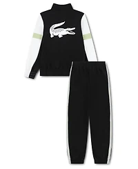 Lacoste Boys' 10-16 Sport Long-Sleeve Jacket and Pants, 2-Piece Set