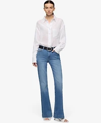 7 For All Mankind Women's Dojo Mid-Rise Jeans