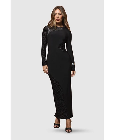 Coast Women's Muse Zebra Mesh Maxi Dress