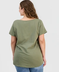 Aveto Trendy Plus Scoop-Neck T-Shirt