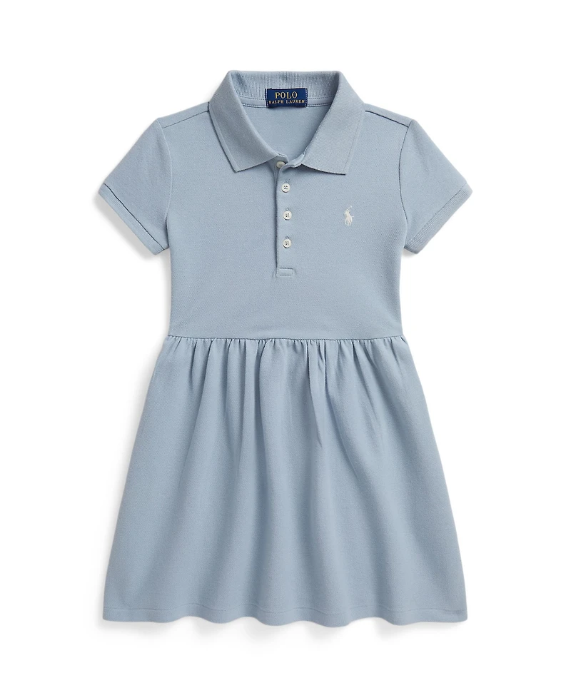 Polo Ralph Lauren Girls' 2-6X Stretch Mesh Collar Dress