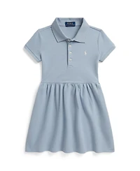 Polo Ralph Lauren Girls' 2-6X Stretch Mesh Collar Dress