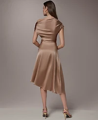 Donna Karan New York Women's A-Line Boat Neck Dress