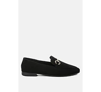 London Rag Womens Noltas Horsebit Embellished Flat Loafers