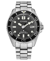 Citizen Men's Promaster Dive 3 Silver-Tone Stainless Steel Bracelet Watch, 41mm