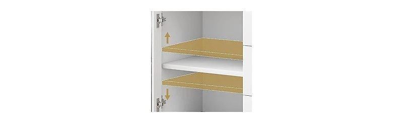 Gaomon 56" Large Sideboard Buffet with Drawer, Buffet Storage Cabinet with Adjustable Shelves and Fluted Glass Door, Modern Coffee Bar Cabinet