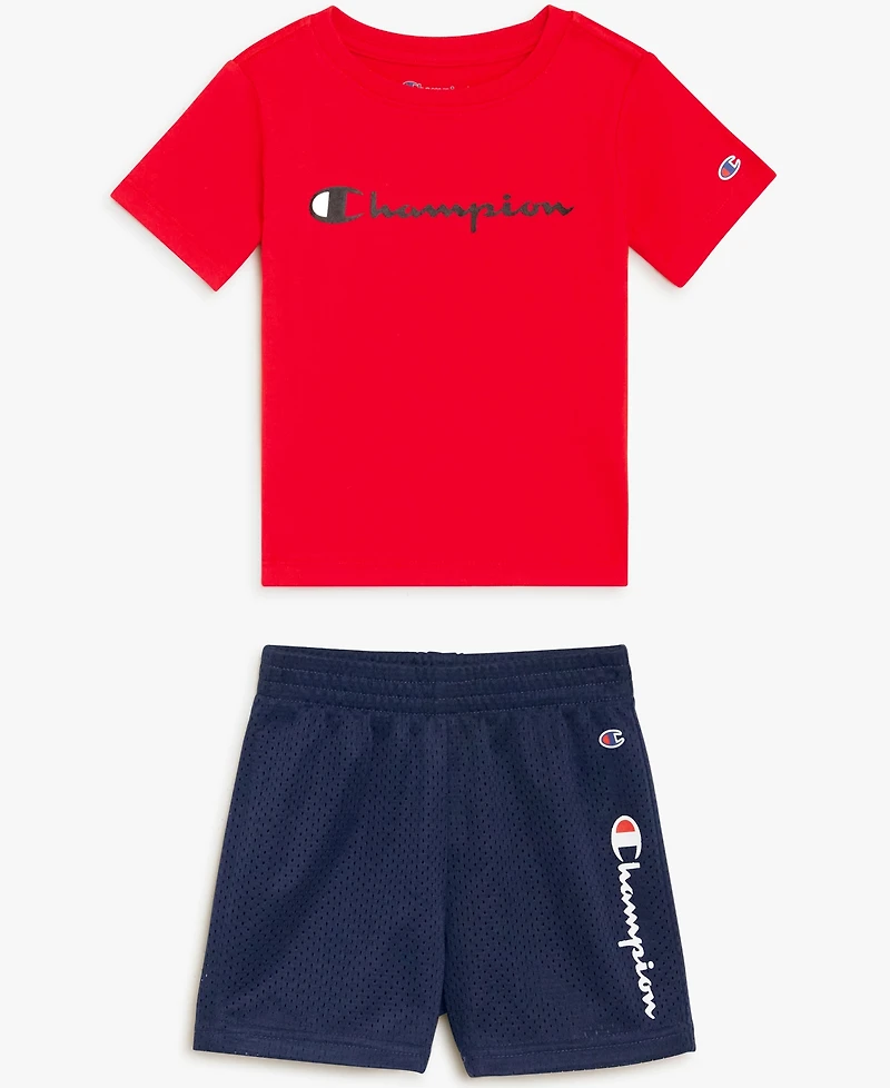 Champion Baby Boys Tee and Mesh Short Set