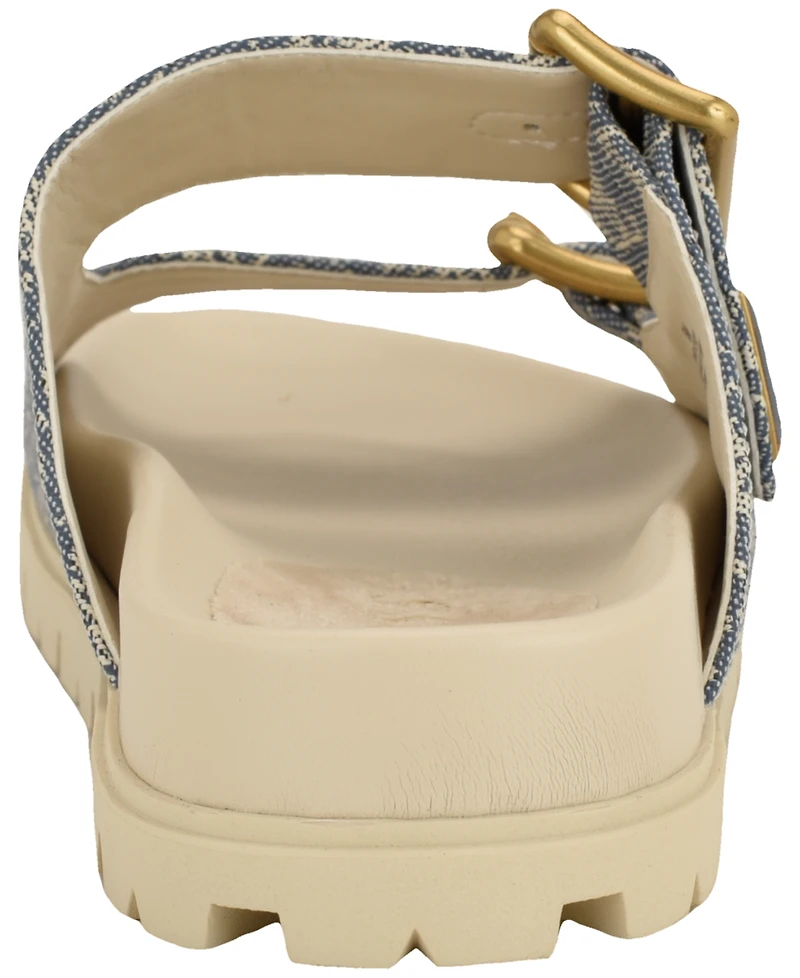 Guess Women's Fasten Double-Buckle Footbed Sandals