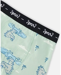 Deux par Boy Cotton Boxer Crocodile Print - Child