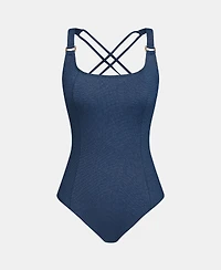 Cupshe Women's Square Neck O-Ring Crisscross One-Piece Swimsuit