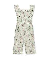Hope & Henry Toddler Girls' Organic Flutter Sleeve Sateen Jumpsuit