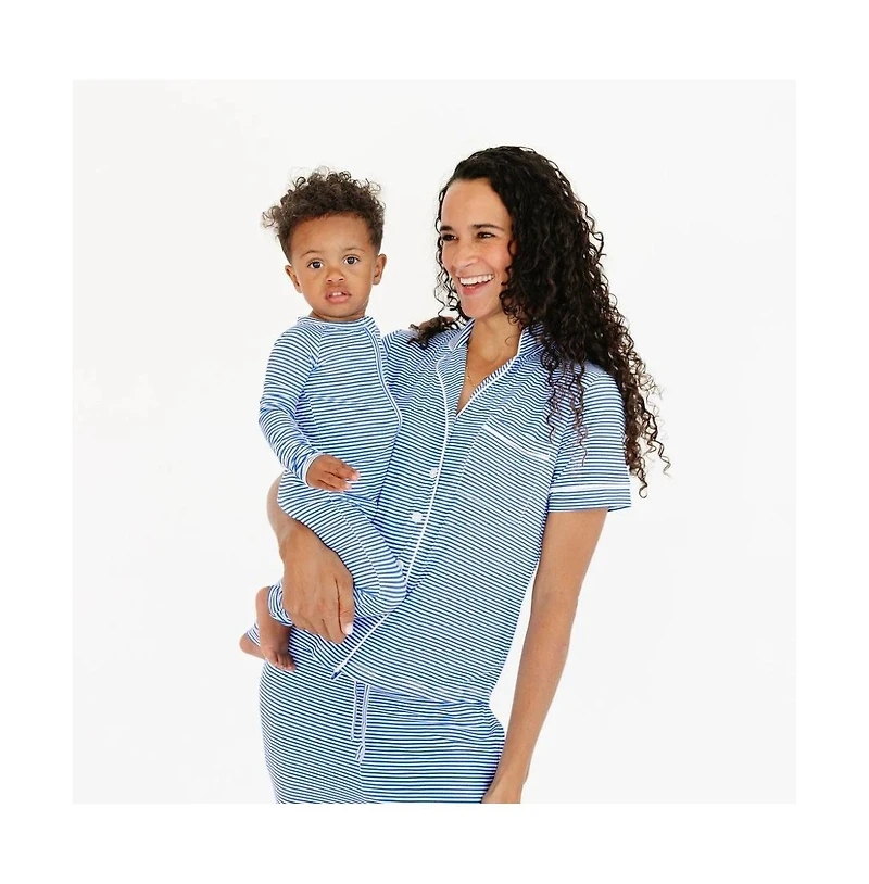 Motette Boys Cobalt Stripe Bamboo Sleeper