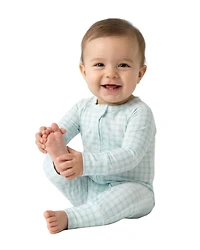 Motette Boys Coastal Check Bamboo Sleeper