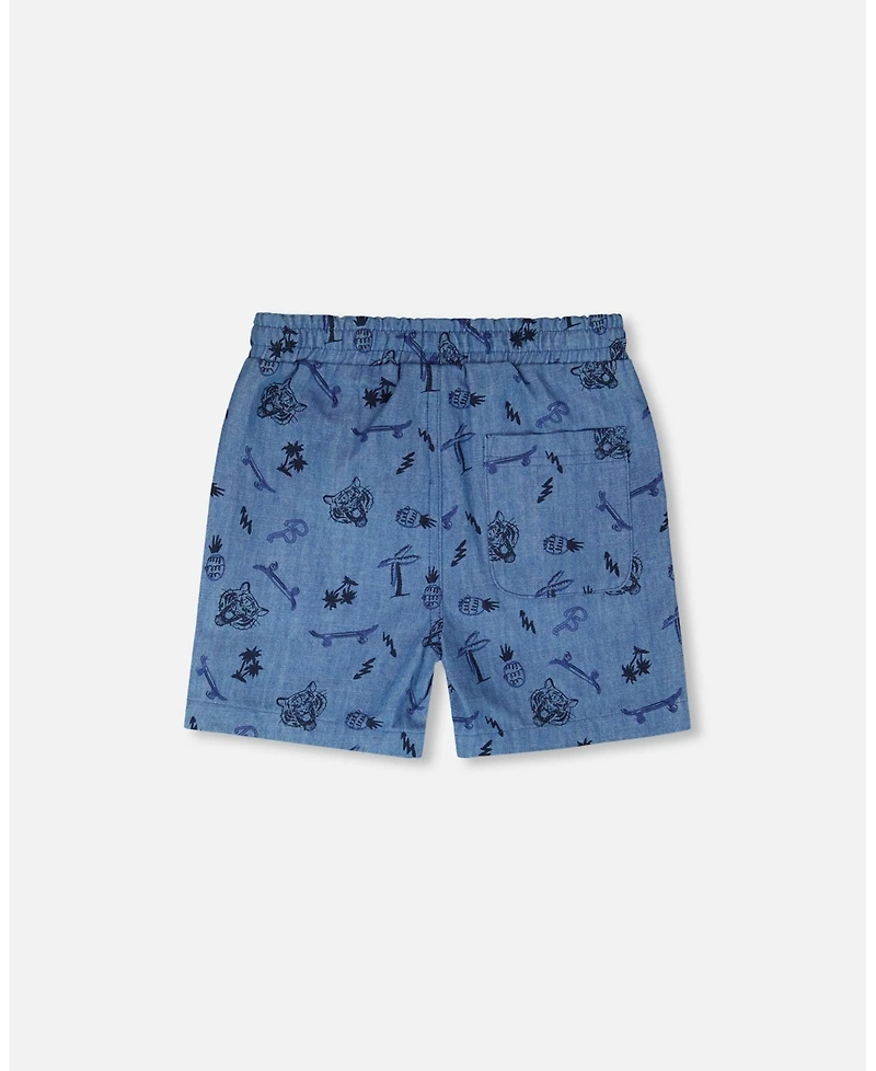 Deux par Deux Big Boys Chambray Shorts