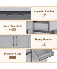 Volenca Kitchen Island Cart with Towel Rack and Spice Rack