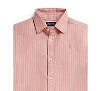 Polo Ralph Lauren Girls' 7-16 Striped Point Collar Boxy Shirt