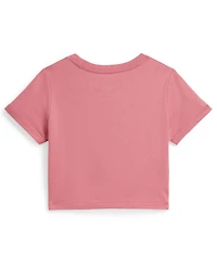 Polo Ralph Lauren Girls' 2-6X Logo Knot-Front Crewneck Boxy T-Shirt