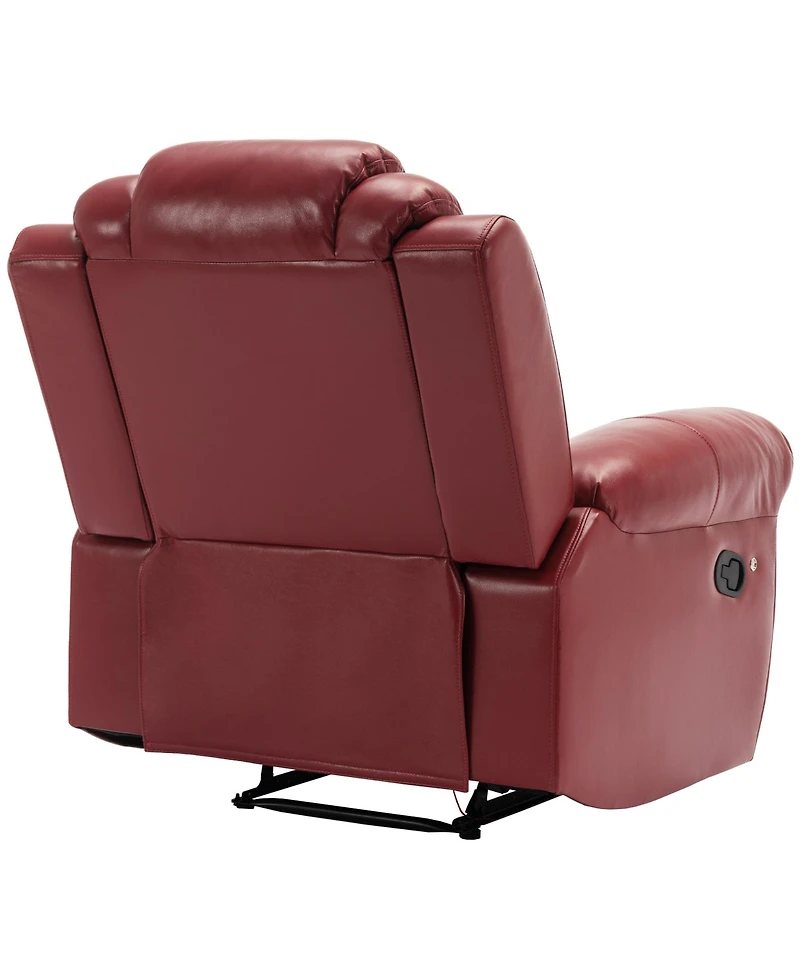Boyel Living Pu Leather Power Recliner Home Theater Recliner with Cup Holder, Usb Port