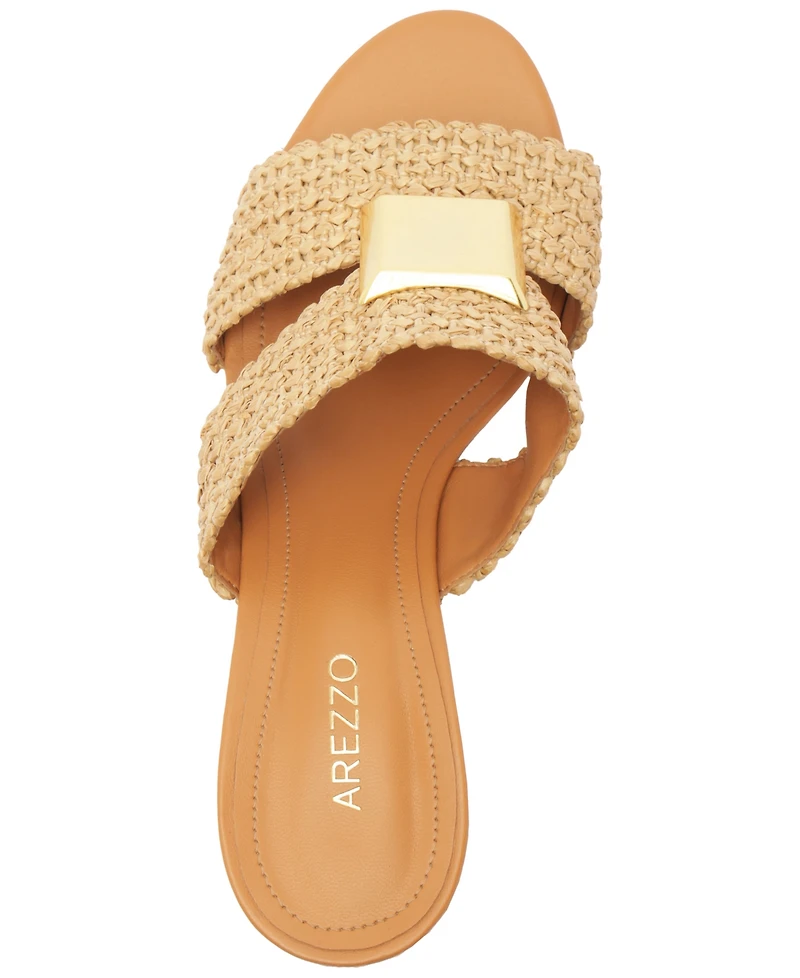 Arezzo Women's Jackie Slip-On Mid Block Sandals