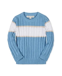 Hope & Henry Toddler Boys' Organic Cable Crewneck Pullover Sweater