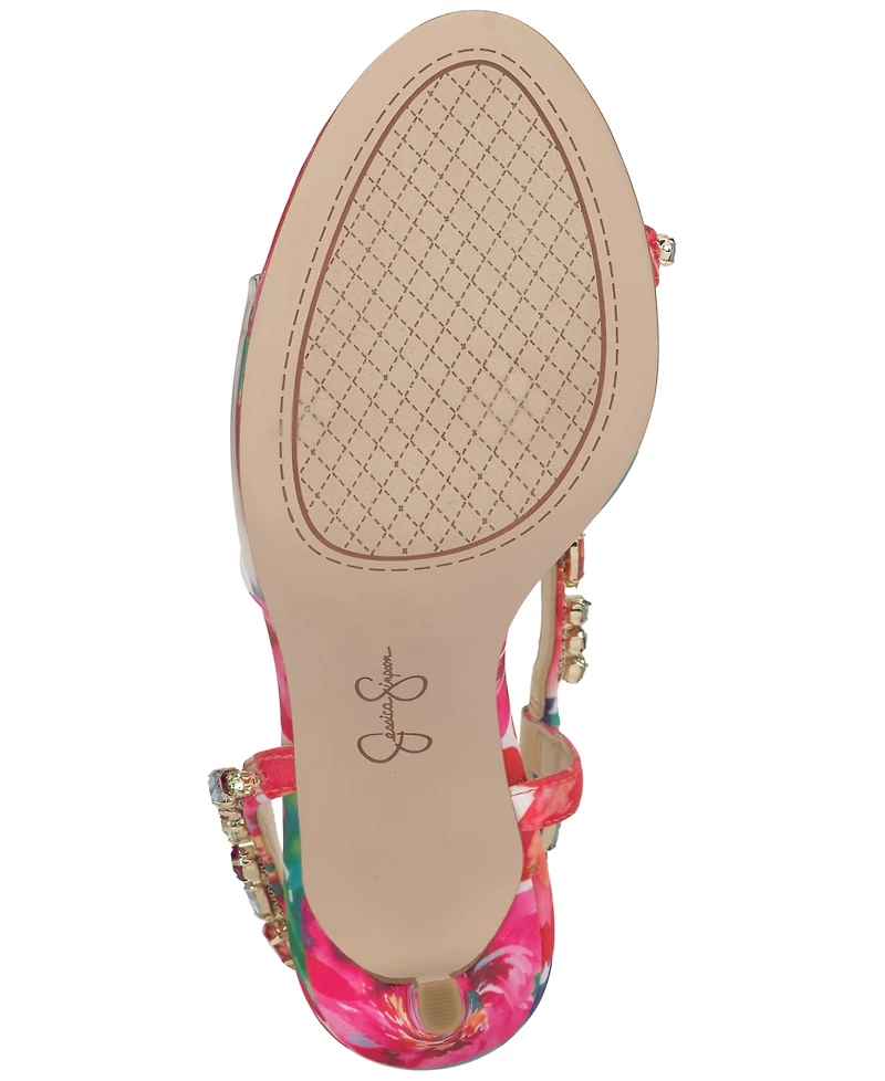 Jessica Simpson Women's Jaycin Barely-There Rhinestone Evening Sandals