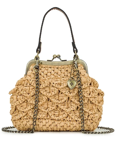 Patricia Nash Laureana Scalloped Raffia Mini Crossbody Bag